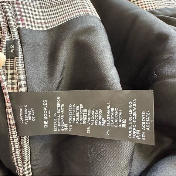 The Kooples Prince of Wales Suit Jacket in Beige Size 42 (10 US) - Picture 11 of 13